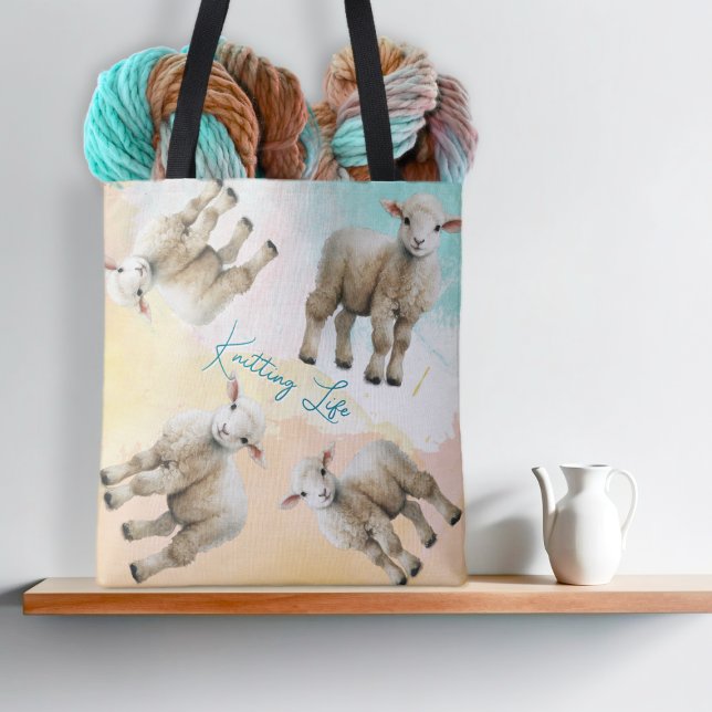 Sac à tricot ou à projet de la vie de petits agnea (Créateur téléchargé)