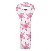 Sac à vin rose floral