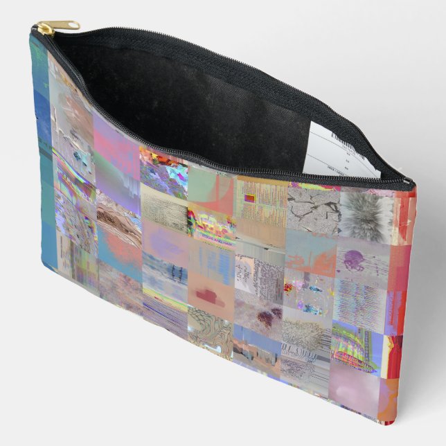Sac Accessoire Coloré à Motifs Géométriques Patchw (Ouvrir)