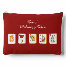 Sac Accessoire de carreaux Mahjong Fleur