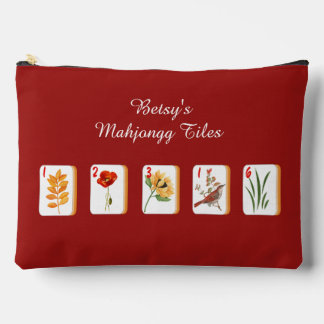 Sac Accessoire de Tuiles de Mahjong Fleur