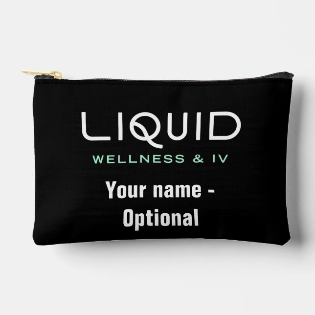Sac Accessoire Noir Liquid Wellness & IV (Recto)