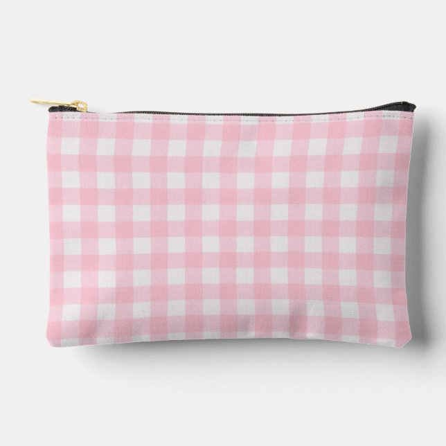 Sac Accessoire Petit Imprimé Gingham Rose Couture (Recto)
