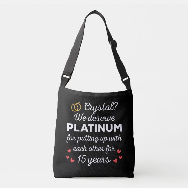 Sac Ajustable 15ème anniversaire du Mariage I - Crystal Funny Co (Devant)
