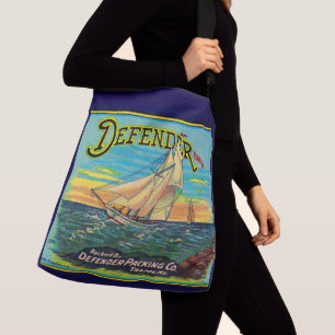 Sac Ajustable 1910s Défenseur marque emballage étiquette voilier