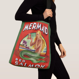Sac Ajustable 1940 Mermaid Saumon peut imprimer étiquette