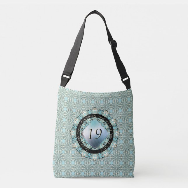 Sac Ajustable 19e anniversaire du Mariage Acquamarine (Devant)