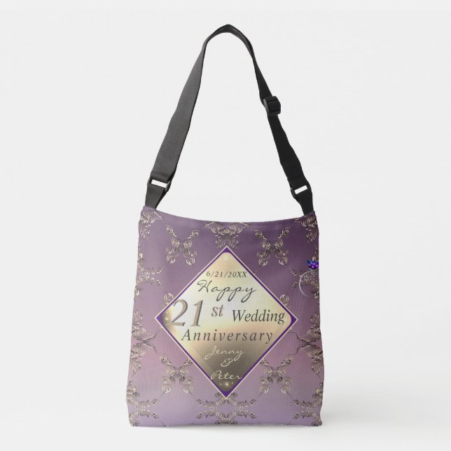 Sac Ajustable 21e anniversaire du Mariage laiton et olite (Devant)