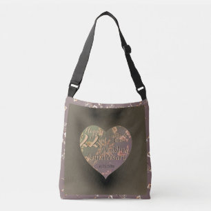 Sac Ajustable 22e anniversaire de Mariage Rose de coeur coppery