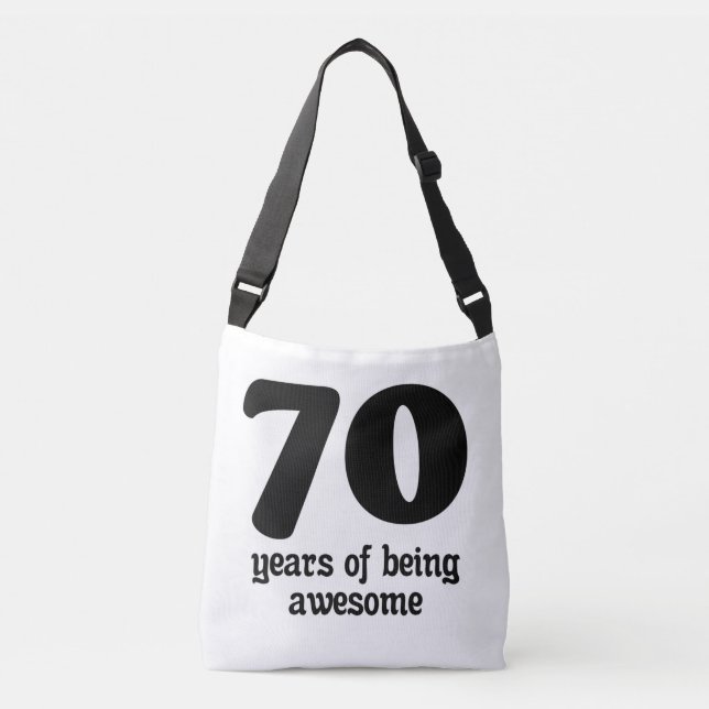 Sac Ajustable 70 ans d'être génial (Devant)