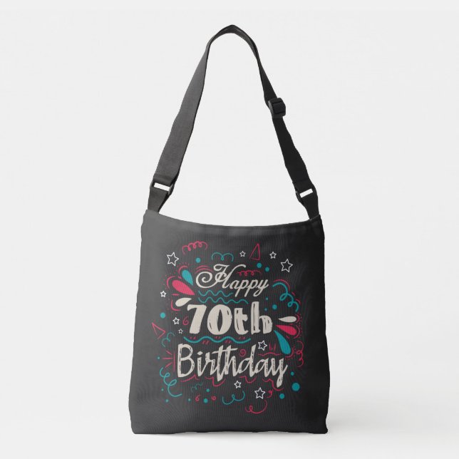 Sac Ajustable 70e anniversaire décoratif (Devant)