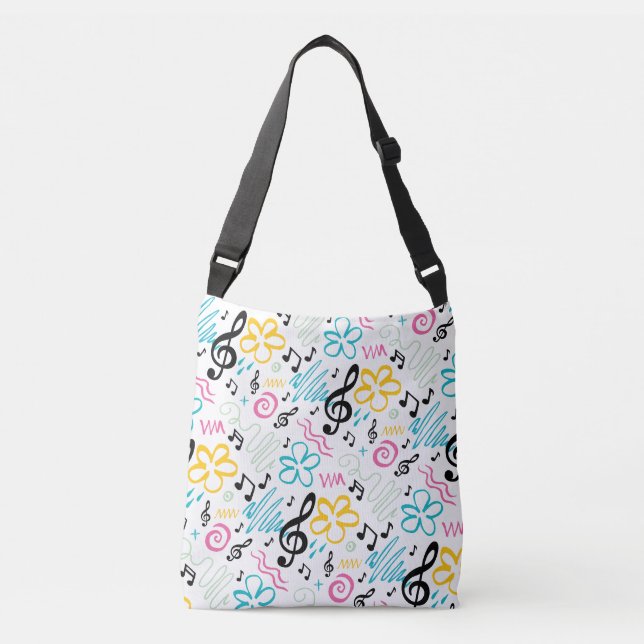 Sac Ajustable 90s Style Treble Clef Music (Devant)