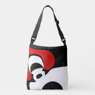 Sac Ajustable À M. Redd : Noir, blanc et rouge Abstraits