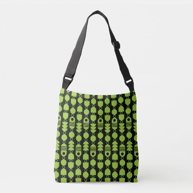 Sac Ajustable Abstrait 140823 - Martian Green sur Noir (Devant)
