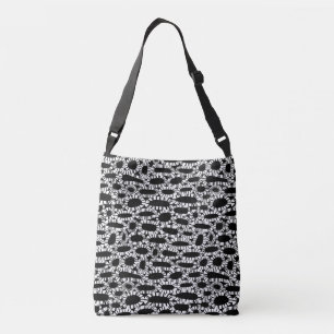 Sac Ajustable Abstrait 250923 - Blanc sur noir