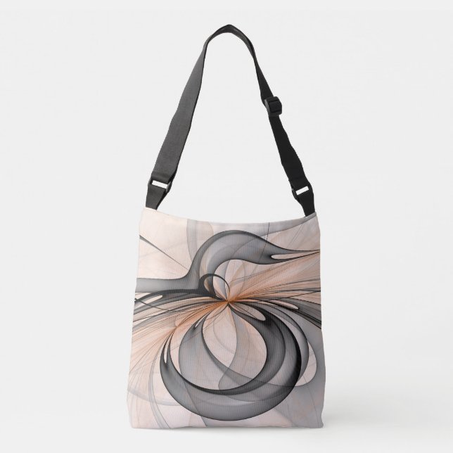 Sac Ajustable Abstrait Anthracite Grey Sienna Art moderne fracta (Devant)