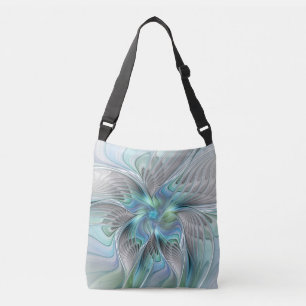 Sac Ajustable Abstrait Bleu Vert Papillon Imaginaire Fractal Art