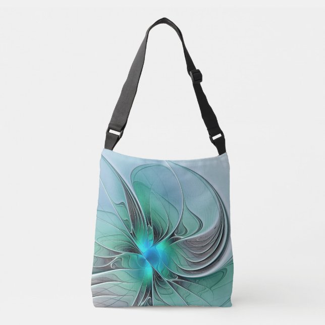 Sac Ajustable Abstrait De Bleu, Art Fractal Moderne (Devant)