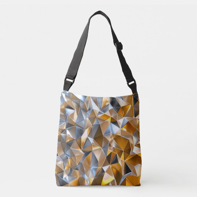 Sac Ajustable Abstrait Métallique Moderne Or Argent Géométrique (Devant)