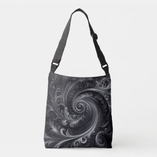 Sac Ajustable Abstrait Moderne Simple Tourbillonnant Noir et Bla