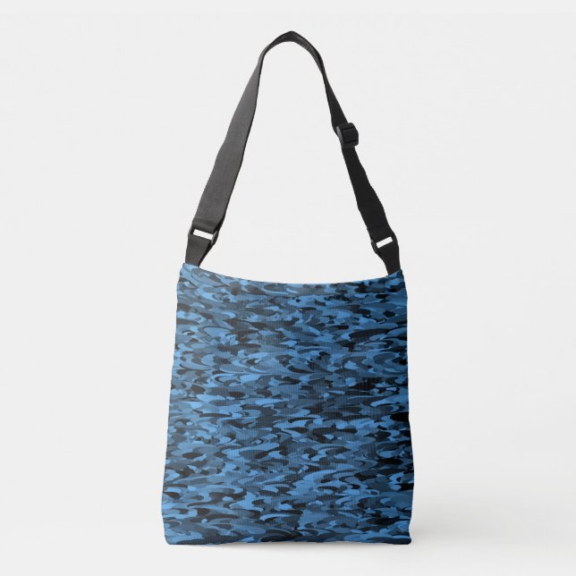 Sac Ajustable Abstrait Motif bleu noir (Devant)