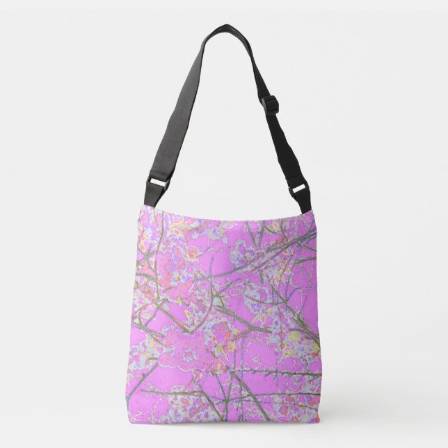 Sac Ajustable Abstraite fleur orientale imprimé rose (Devant)