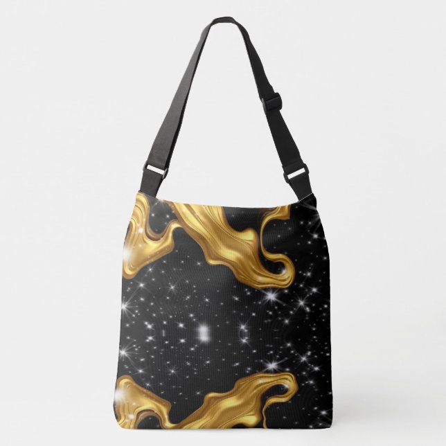 Sac Ajustable Achempong : Le Cosmos Doré | Abstrait Monochrome (Devant)