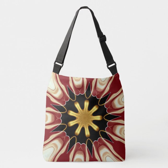 Sac Ajustable Achempong: Starburst | Deep Crimson & Gold Luxury  (Devant)
