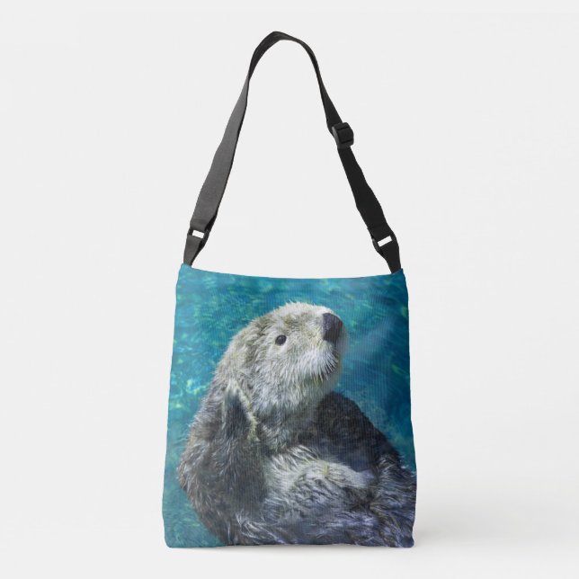 Sac Ajustable Adorable Mer Otter Cute Eau Bleue (Dos)