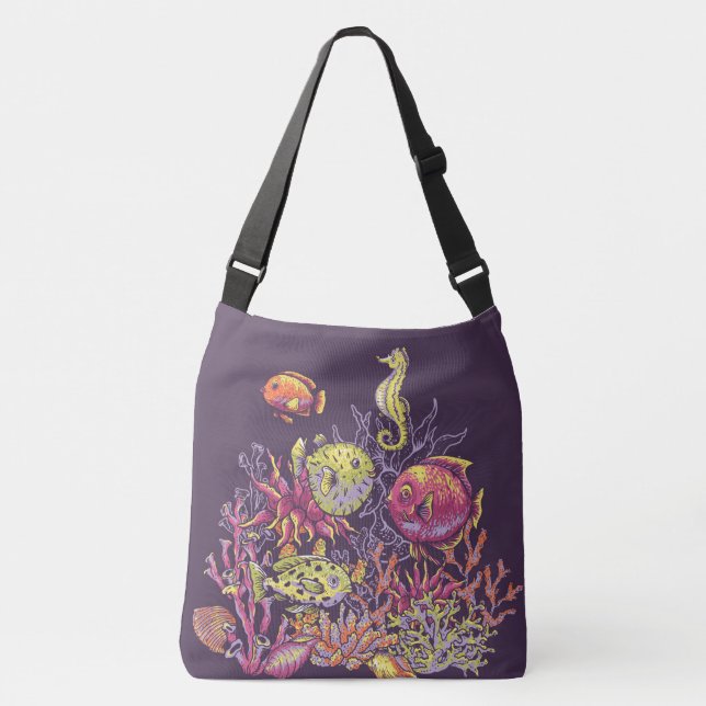 Sac Ajustable Adorables Océan Créatures Violet (Devant)