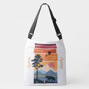Sac Ajustable Adorables Wolf dans paysage personnalisé