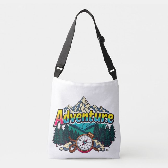 Sac Ajustable Adventure Mountain – Outdoor Hiking Nature Design  (Devant)