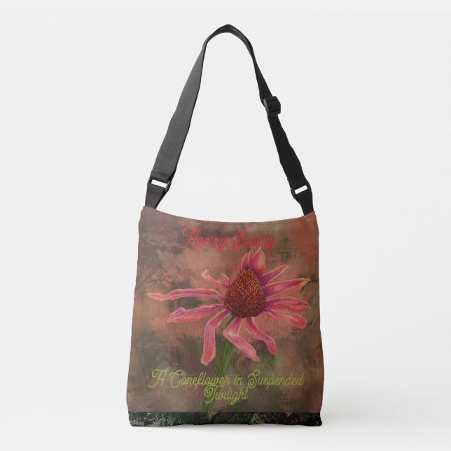 Sac Ajustable Ageing Beauty, A Coneflower in Suspended Twilight (Devant)