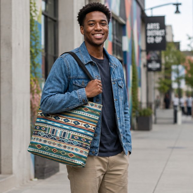SAC AJUSTABLE "AGUA" IMPRESSION DE STYLE MEXICAIN (Créateur téléchargé)