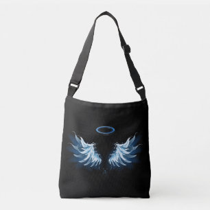 Sac Ajustable Ailes d'angle brillant bleu sur arrière - plan noi