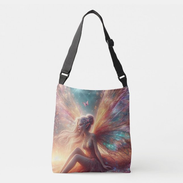 Sac Ajustable Ailes Whimsical : Imaginaire Fairy All-Over Imprim (Devant)
