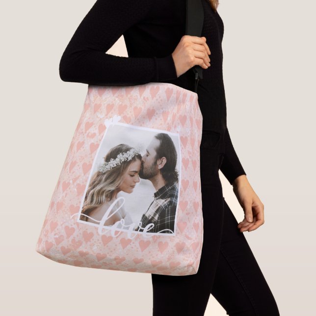 Sac Ajustable Ajouter votre propre photo personnalisée Coeurs d' (De près)