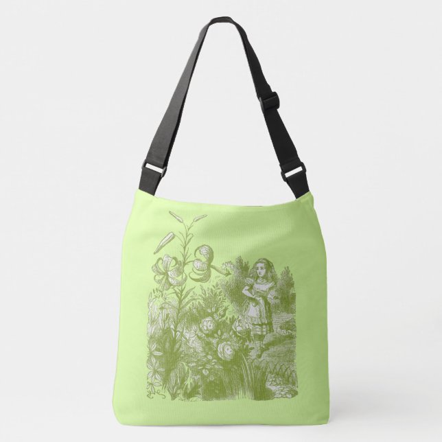 Sac Ajustable Alice au pays des merveilles & Fleurs (Devant)