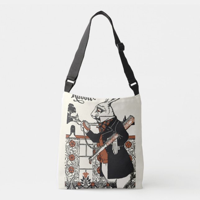 Sac Ajustable Alice Lapin Blanc Classique Wonderland  (Devant)