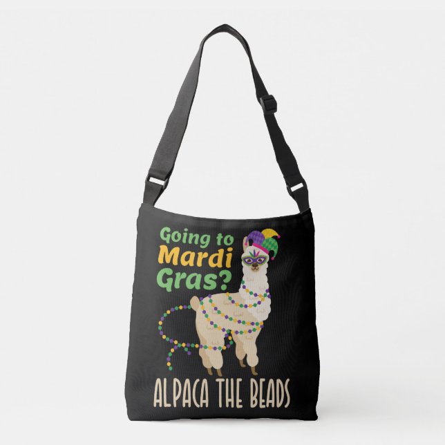 Sac Ajustable Aller à Mardi Gras Alpaca les perles (Devant)