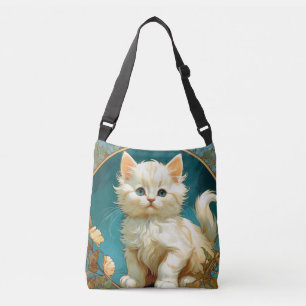 Sac Ajustable Alphonse Mucha Art Nouveau Chat Blanc