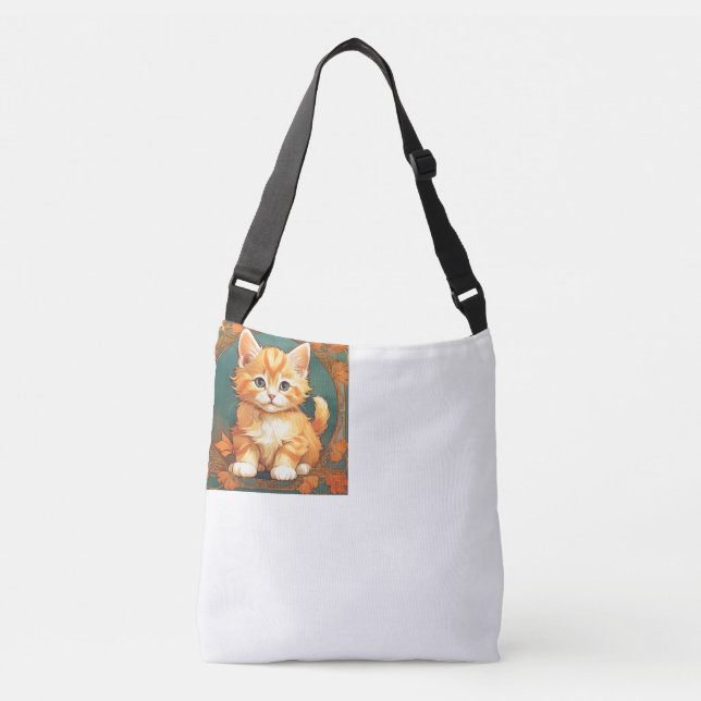 Sac Ajustable Alphonse Mucha Style Chat orange (Devant)
