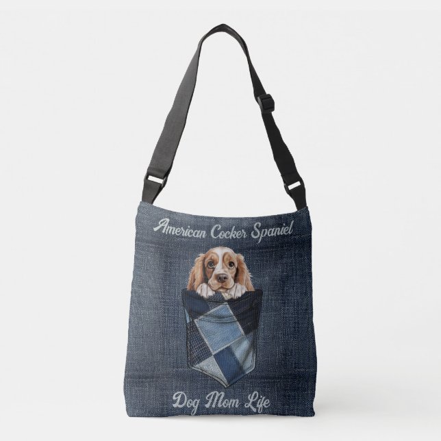 Sac Ajustable American Cocker Spaniel Chien Maman Pocket (Devant)