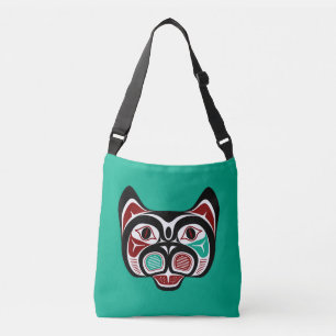 Sac Ajustable Amérindien Rouge Blanc Noir Haida Kitty