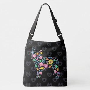 Sac Ajustable Amour mignon ma conception florale de bouledogue