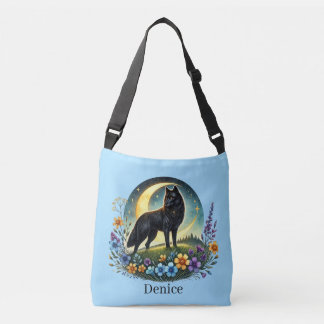 Sac Ajustable Amoureux de loups mignons ajoutez nom