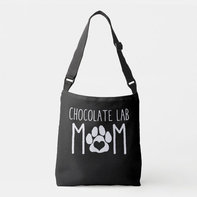 Sac Ajustable Amoureux des chiens | Chocolat Lab Maman (Devant)