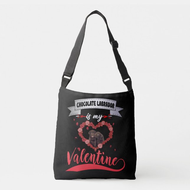Sac Ajustable Amoureux des chiens | Le Labrador Chocolat est ma  (Devant)