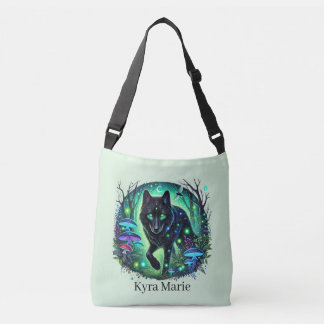 Sac Ajustable Amoureux des loups mignons ajoutent un nom