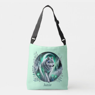 Sac Ajustable Amoureux des loups mignons ajoutez nom